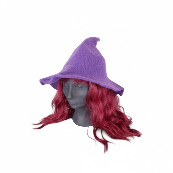 Purple Woven Wool Blend Witch Hat - Adult Ritual & Everyday Wear - New - Picture 4 of 7